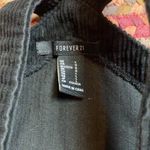 Forever 21 BLACK CORDUROY ZIP FRONT OVERALL MINI DRESS Photo 2