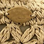Cappelli Straworld Inc,‎ Wooden Animals Woven Straw Crossbody Bag Handmade Tan Photo 2