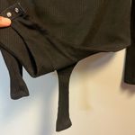 AFRM Bodysuit Black Ribbed Off Shoulder Long Sleeve Bodysuit Sz S EUC Photo 7