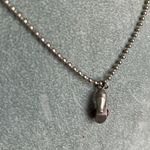 Red sparkly bling platform heel shoe necklace silver tone chain Photo 4