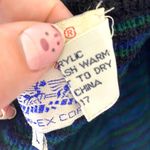 90s TALLY HO Green and Blue Plaid Gold Button Accent Button Up Cardigan Size L Photo 9