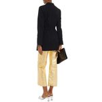 Alice + Olivia Womens Kylie Black Pinstrip Knit Blazer Sz M Elastic Drawstring Photo 2