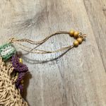 Faded Glory  | Boho Crochet Raffia Straw Floral Appliqué Tote Bag Photo 3