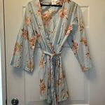 PLUM PRETTY SUGAR LIGHT BLUE FLORAL ROBE Photo 0