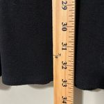 Loft  size 6P black dress with white ruffle collar stretchy flowy ruffle skirt Photo 7