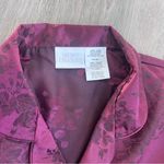 secret treasures  Burgundy Floral Pajama Top Nightgown Photo 2