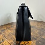 Prada  Milano Vitello Lissato Black Leather Top Handle Bag Authentic Designer Photo 9