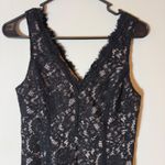 Loft ‎ Little Black Dress Size 2 Sleeveless Lace Overlay V Neck Party Cocktail Photo 1