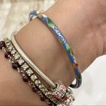Vintage Cloisonné Skinny Bangle Bracelet Photo 2