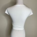 ZARA  White Cropped Top T Shirt Sz Medium Photo 1