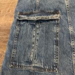 ZARA  Blue Denim Cargo Wrap Maxi Skirt with Belt Waist Photo 3