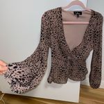 Lulus  Having A Moment Taupe Leopard Print Balloon Sleeve Top Photo 4