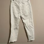 Free People  Maggie Mid Rise Straight Optic White Distressed Jeans- Size 24 Photo 4