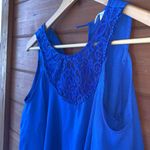 Decree  Blue Cold Shoulder Blouse Top Medium Photo 1