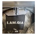 I am gia  Devyn Moto Leather Jacket NWOT GREY RED STRIPED fall sold out casual Photo 4