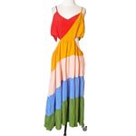 Eloquii Rainbow Tiered Cutout Maxi Dress sz 18 Photo 6