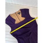 Connected Apparel Horseshoe Neck Side Tuck Sheath Dress Purple Midi Career Sz 18 Photo 3