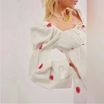 Free People NEW  Emory Embroidered Cotton-Linen Blend Midi Dress Ivory NWOT Sz S Photo 2