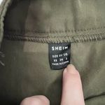 SheIn Dark Green Cargo Pleated Mini Skirt White Stitching Pocket Y2K
style Army Grunge Photo 1