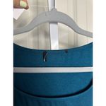 Ribbed Tank Top Sleeveless Square Neck Casual Basic Teal Blue Size XS Photo 1