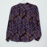 Pendleton VTG  Miss Sophisticates Womens Paisley Button Up Blouse Size M Brown Photo 5