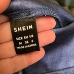 SheIn Blue stretch high waisted leather look pants Photo 2