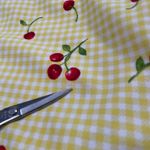 Stop Staring Dress Large Yellow Gingham Cherries Retro 50s Rockabilly Pinup Photo 6
