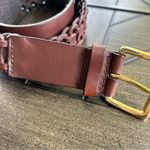 Antonio Melani ladies genuine leather braided boho belt size medium gold buckle Photo 5