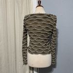 Coconut Style Women Vintage Olive Green Scalloped Ruffle Cardigan Sweater Size M Size M Photo 5