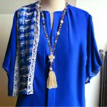1Pc Boho Sweater Necklace Colorful Beaded Cream Tassel‎ Butterfly Charm Fashion Blue Photo 8
