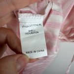 MELLODAY  Stripe Button Front Shirt Size 3X Pink Tie Sleeve Coastal Chic Preppy Photo 6