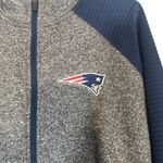 NFL Blue & Gray Boston Patriots Football Full Zip High Neck Jacket Women Sz S Photo 2