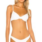 Beach Riot Camilla Bikini Top in White Small Womens Swimsuit Photo 0