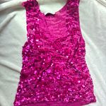 Gerard Darel Hot Pink vintage y2k viral crochet beaded bead sequin embellished tank top Photo 1