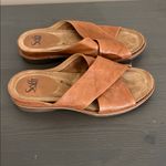 Sofft Brylee leather crisscross slide sandal camel size 9 Brown Photo 4
