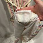 Loft Cute  rainbow sherbet stripe seersucker button front midi dress tie belt Photo 7