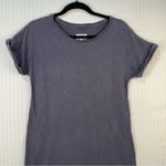 Lou & grey Lou & Gray Cotton Dress Small Charcoal Gray Rolled Sleeves Minimalist Neutral Photo 3
