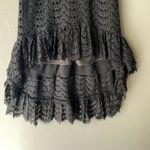 Bardot  sz 4 Black Lace Ruffle Tiered Spaghetti Strap Dress Cocktail Witchy Goth Photo 2