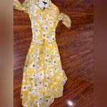 Banana Republic  yellow floral longsleeve preppy boho tiered tie maxi dress 0 NWT Photo 16