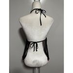 Dreamgirl Black Sheer Babydoll Lingerie Top Red Bow Halter Tie Sexy Sleepwear S Photo 2