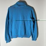 Ralph Lauren Lauren  Womens Shawl Neck Knit Toggle Sweater Blue Cotton Large Photo 1