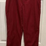 Banana Republic Factory Dark Red Stretch Cuffed Cropped Pants Women's Size 10 Photo 0