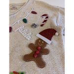 DKNY DIY Ugly Holiday Sweater V-neck Size XL Christmas Party Photo 7
