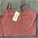Ekouaer Rusty Pink Button Cropped  Top Photo 0