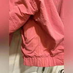 VTG Woolrich Pink Nylon Cream Fleece Lined Jacket Logo Collared Size Large Photo 6
