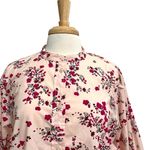 NWT J Crew Floral Puff Sleeve Button Up Shirt Classic Fit Preppy Pink size 20 Photo 2