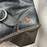 The Art Company Black Pebble Leather Oteiza 619 Knee High Wedge Boots 41 Size 10 Photo 9