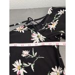 Kaileigh  Valette Black‎ With White Daisy Print Cold Shoulder Top Size Medium Photo 6