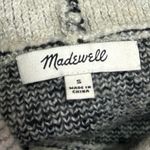 Madewell Women's Gray Rib Knit Long Sleeve Plaid Check Turtleneck Sweater Top S Photo 2