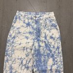 Rachel Comey Womens Straight Leg Jeans Blue White Tie Dye Belted High Rise 2 Photo 1